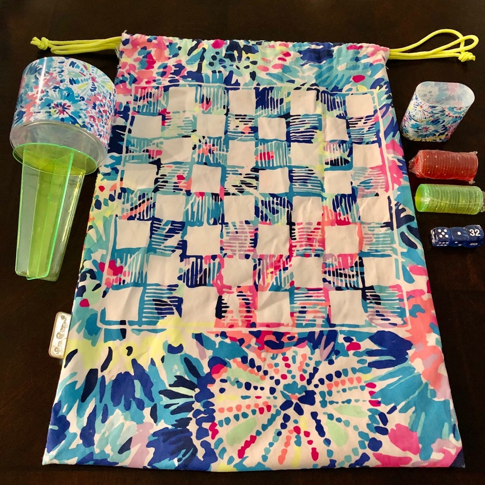 Lilly Pulitzer Checkers and Backgammon Beach Bag